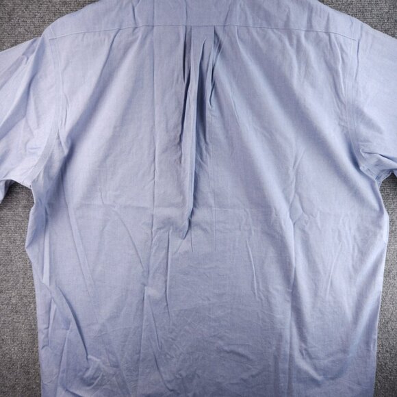 Brooks Brothers Button-Down 17.5 2/3 Regular Cotton Non-Iron Blue Long Sleeve - Picture 14 of 15